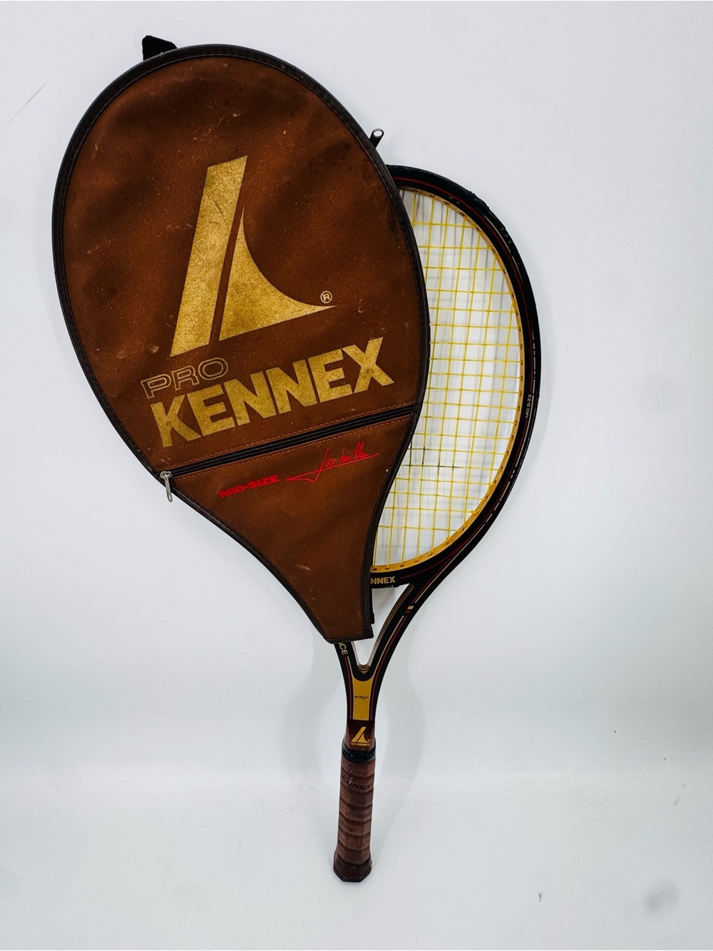 Pro Kennex Golden Ace Vintage Wooden Tennis Racket with Brown Cover
